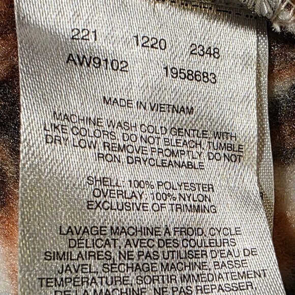 COLUMBIA ( 3X ) BENTON SPRINGS Fleece/Off White Cropped Pullover - Picture 7 of 8